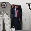 US Vice President JD Vance disembarks a plane