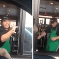That moment when the coffee ain't the hottest thing at Starbucks...