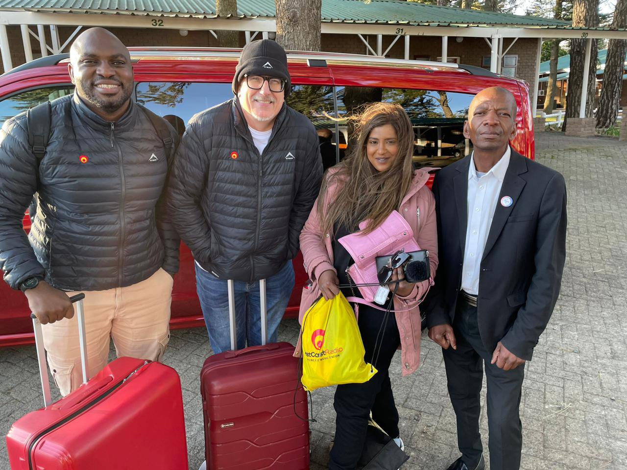 East Coast Breakfast team being welcomed by the cold blizzard of Harrismith.