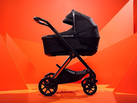 A Lamborghini baby stroller