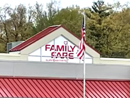 A large supermarket sign in Michigan USA