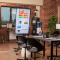 An empty office ready for a group meeting