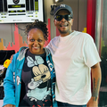 Carol Ofori and Trevor Gumbi inside the East Coast Radio studios
