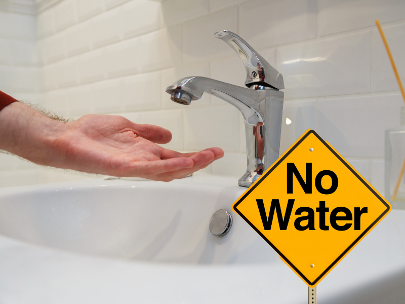 No water in taps