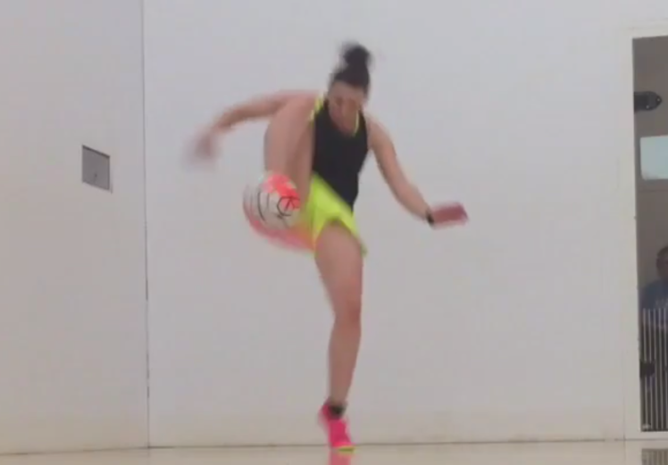 Female freestyle footballer has made history